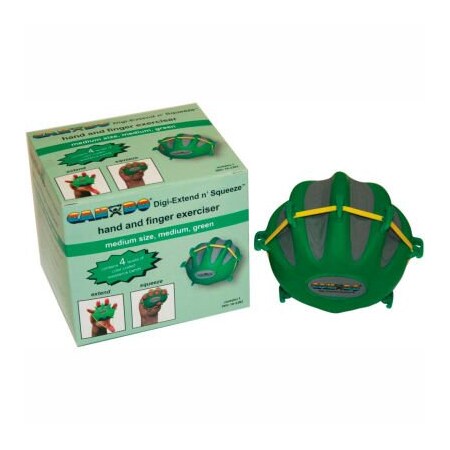 Fabrication Enterprises CanDo Digi-Extend n' Squeeze Exerciser, Moderate, Green, Medium 139798